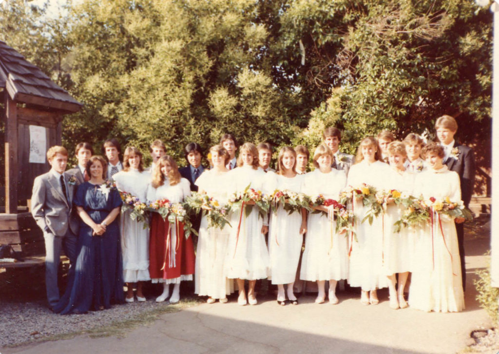 1982 Sacramento Waldorf School graduating class