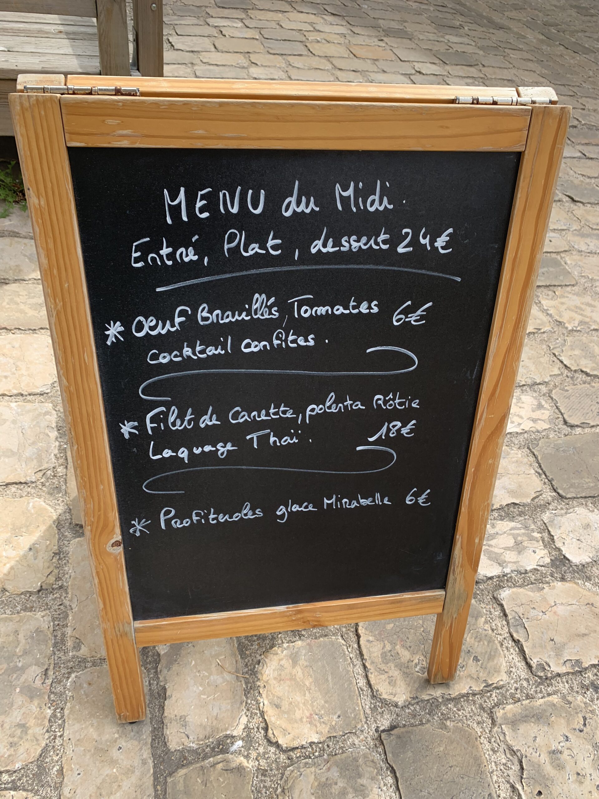 menu Blois